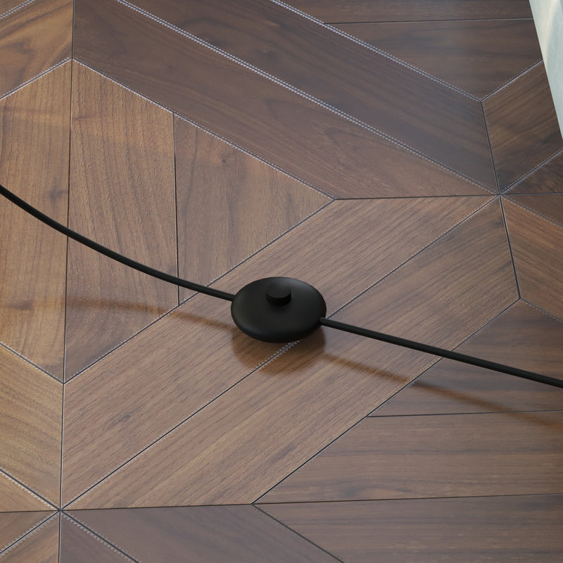 Modern Shelf Floor Lamp with Dual Ambient Lighting for Living Room or Bedroom, Black