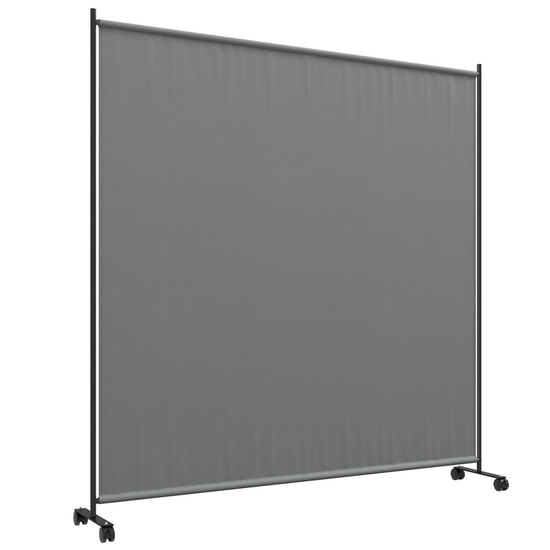 Dark Grey Outdoor Privacy Screen with Wheels 183 x 181cm Ideal for Garden or Patio