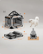 Smoke Grey Soft Sided Pet Carrier 60 x 42 x 42 cm for Travel and Vets by Feandrea