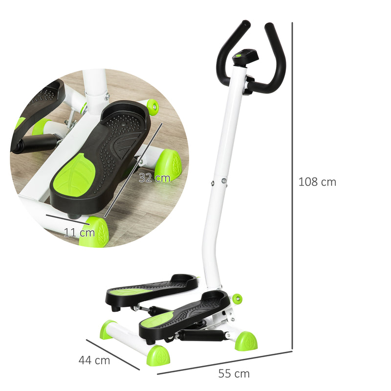 Twister Stepper Fitness Machine With LCD Display And Adjustable Resistance White AOSOM
