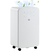 Portable 10L Dehumidifier with Air Purifier and 24H Timer for Home and Laundry Use, White