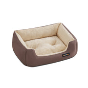 Washable Dog Bed in Coffee Brown Soft Cushioned Comfortable Pet Mattress by Feandrea