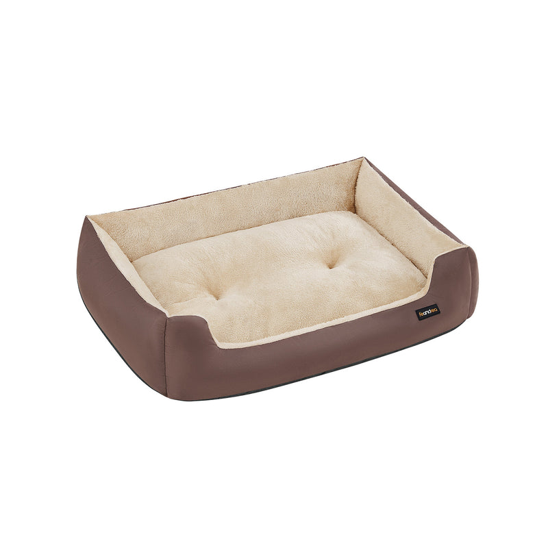Extra Large Washable Dog Bed in Coffee Brown Soft Plush Cushion for Pets by Feandrea
