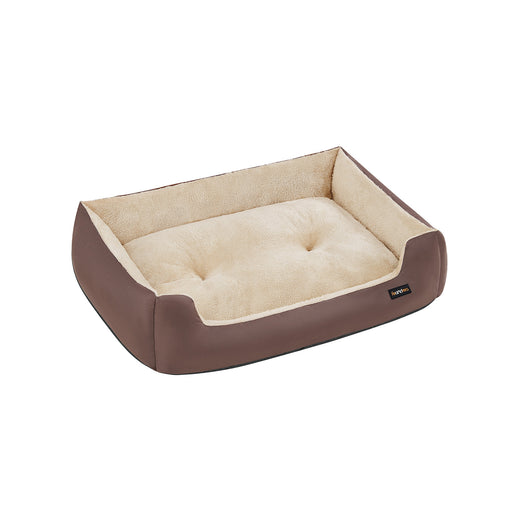 Extra Large Washable Dog Bed in Coffee Brown Soft Plush Cushion for Pets by Feandrea