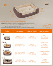 Extra Large Washable Dog Bed in Coffee Brown Soft Plush Cushion for Pets by Feandrea