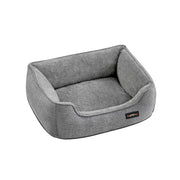Light Grey Washable Dog Bed Small Size Comfortable Machine Washable by Feandrea