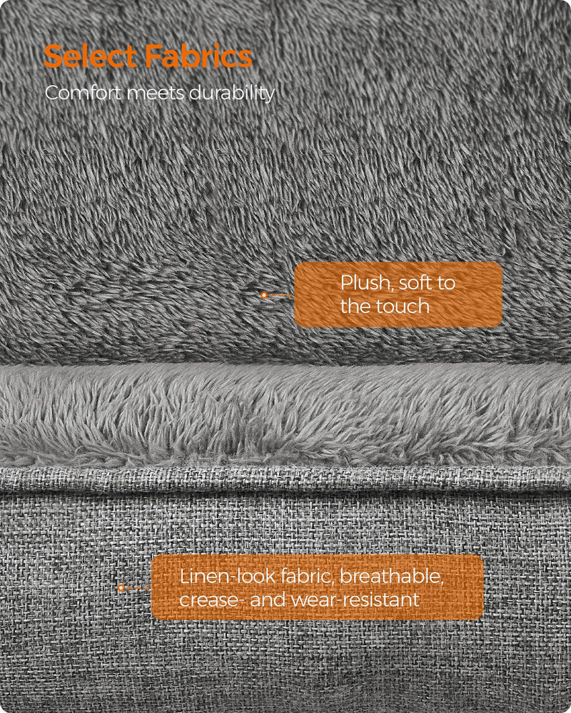 Light Grey Washable Dog Bed Small Size Comfortable Machine Washable by Feandrea