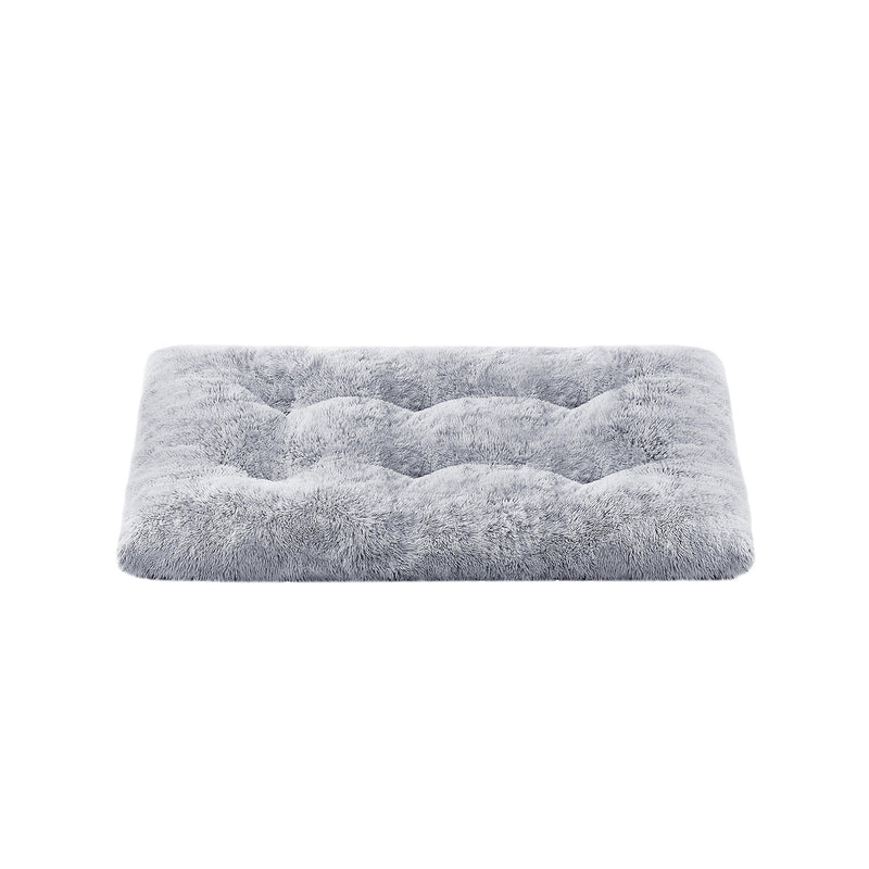 Feandrea Large Grey Ombre Fluffy Dog Bed for Medium to Large Breeds Comfortable and Cosy