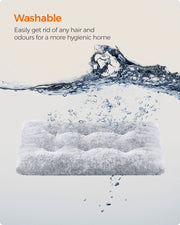 Feandrea Large Grey Ombre Fluffy Dog Bed for Medium to Large Breeds Comfortable and Cosy