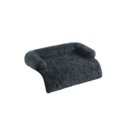 XXL Dark Grey Dog Sofa Bed 122 x 95 cm with Plush Cushion for Large Breeds by Feandrea