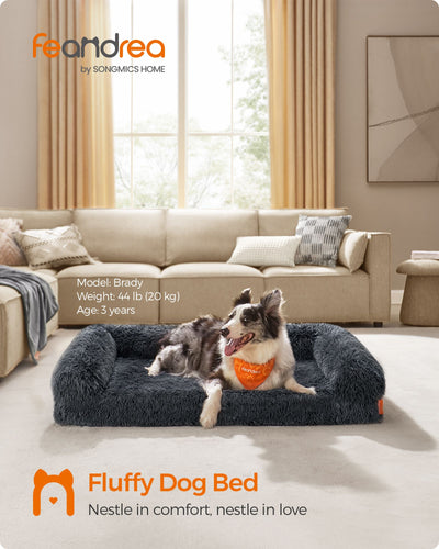 Extra Large Dog Sofa Bed for Medium and Large Breeds in Dark Grey by Feandrea