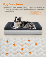 Extra Large Dog Sofa Bed for Medium and Large Breeds in Dark Grey by Feandrea