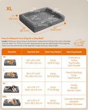 Orthopaedic Memory Foam Dog Bed with Supportive Sides in Slate Grey by Feandrea