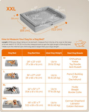 Orthopaedic Dog Bed for Large Dogs in Dove Grey with Plush Cushion Support by Feandrea