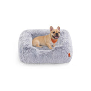 Grey Dog Bed 71 x 55 x 18 cm with Soft Padding for Medium Pets Comfort by Feandrea