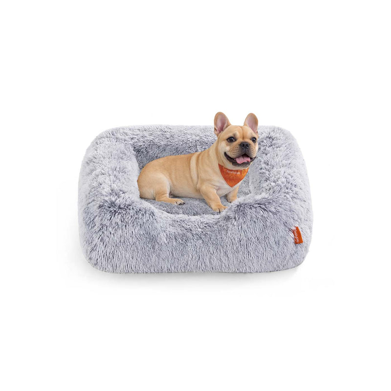 Grey Dog Bed 71 x 55 x 18 cm with Soft Padding for Medium Pets Comfort by Feandrea