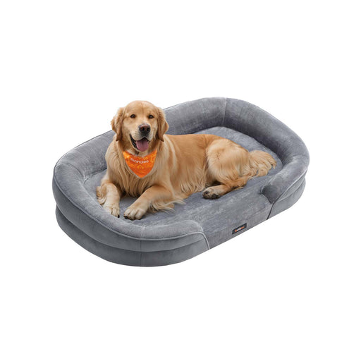 Orthopaedic Dog Sofa Bed Large Light Grey Supportive and Comfy Lounger by Feandrea