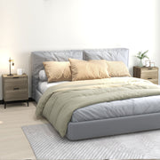 Set of Two Wooden Bedside Tables with Storage for Bedroom or Guest Room, Oak Colour