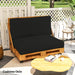 Black 2 Seater Pallet Furniture Cushions 20 cm Thick UPF20+ Fabric by Outsunny