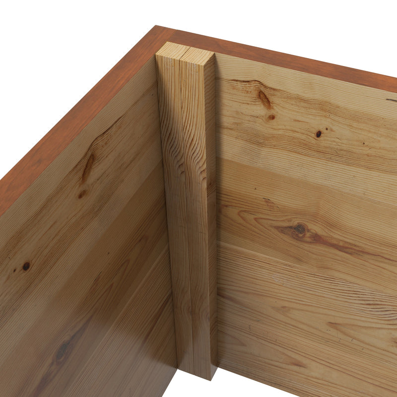 Raised Wooden Trellis Planter Box in Orange for Growing Herbs Flowers and Vegetables