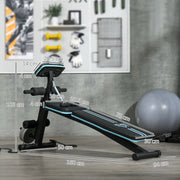 Foldable Adjustable Weight Bench for Strength Training and Sit Ups in Blue by HOMCOM AOSOM