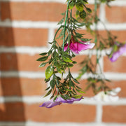 Set of 2 Artificial Azalea Hanging Baskets Pink and White Faux Silk Flowers by HOMCOM
