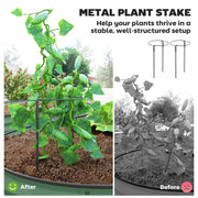 Set of Two Green Steel Garden Planters 181 x 93cm by Outsunny