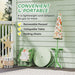 4 Piece Kids Garden Table and Chair Set with Adjustable Parasol Foldable Design Green by AIYAPLAY