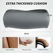 Ergonomic High Back Faux Leather Office Chair With Extra Padding For Comfort Charcoal Grey