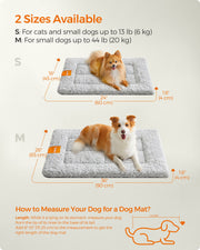 Warm Dove Grey Dog and Cat Bed 60 x 45 cm Soft Plush Washable Pet Mattress by Feandrea