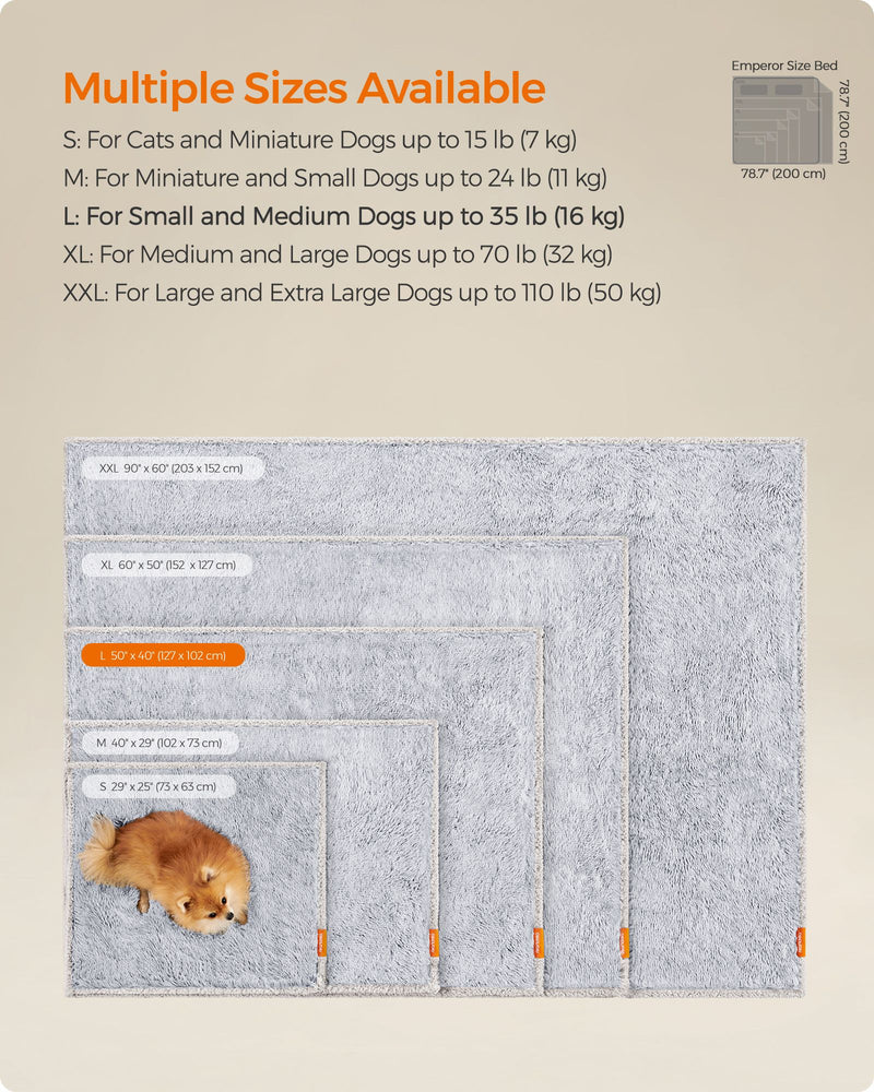 Large Grey OmbrÃ© Waterproof Dog Blanket Soft and Durable Pet Throw by Feandrea