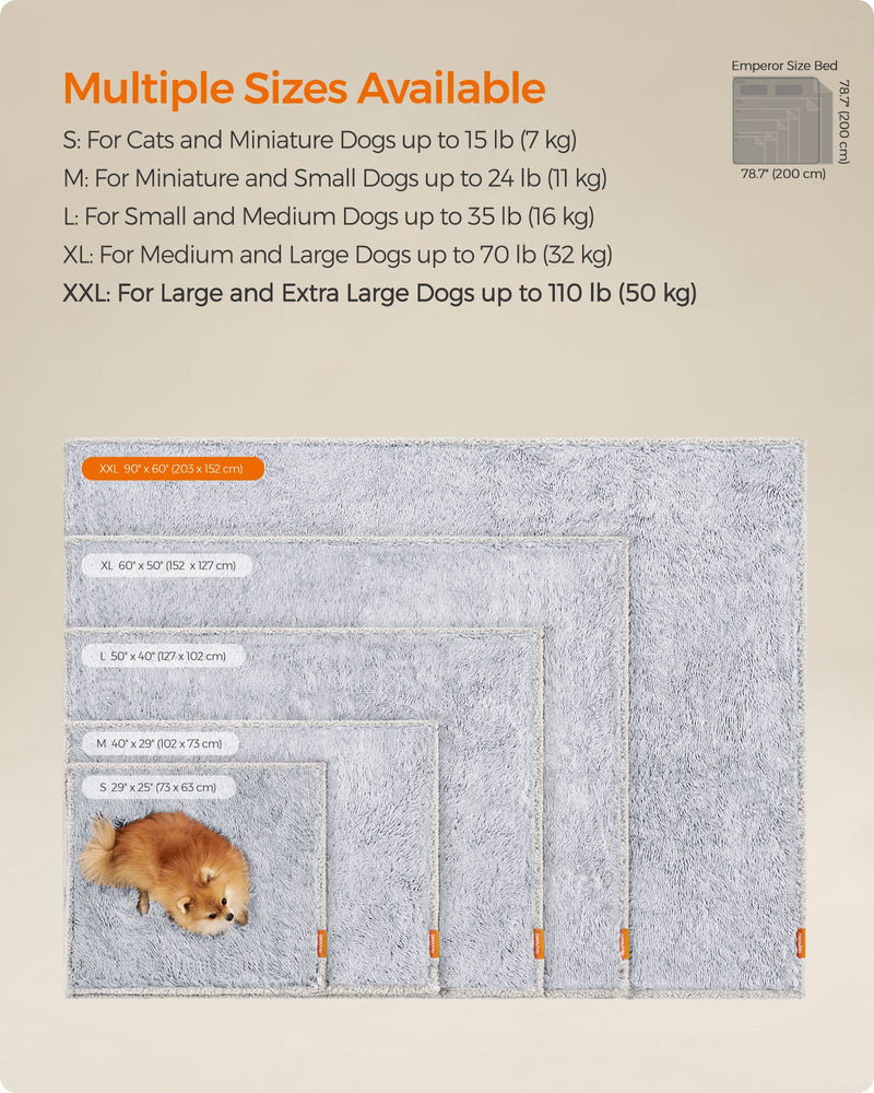 XXL Grey OmbrÃ© Waterproof Dog Blanket Soft Washable Pet Throw for Sofa or Bed by Feandrea