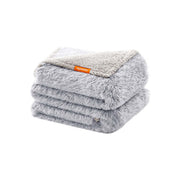 Grey Ombré Waterproof Dog Blanket Extra Large folded on a white background by Feandrea
