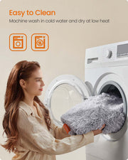 Machine washing the Grey Ombré Waterproof Dog Blanket for easy cleaning
