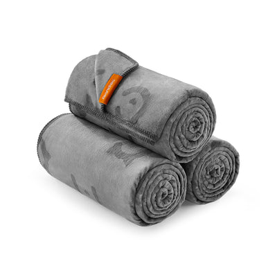 Pack of 3 Slate Grey Flannel Pet Blankets Soft and Warm 203 x 152 cm by Feandrea