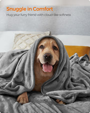 Pack of 3 Slate Grey Flannel Pet Blankets Soft and Warm 203 x 152 cm by Feandrea