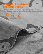 Pack of 3 Slate Grey Flannel Pet Blankets Soft and Warm 203 x 152 cm by Feandrea