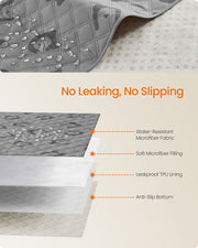 Large Waterproof Dog Blanket 178 x 76 cm in Dove Grey for Sofa and Car Protection by Feandrea