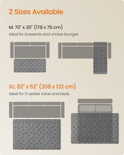 Large Waterproof Dog Blanket 208 x 132 cm in Dove Grey for Sofa or Bed Protection by Feandrea