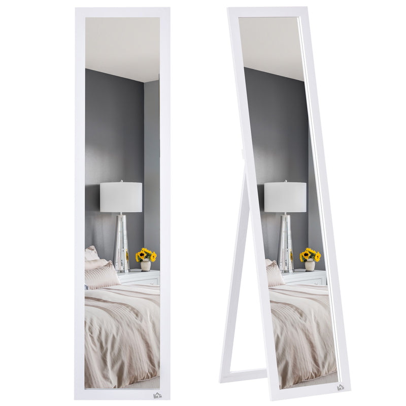 Full Length Dressing Mirror for Bedroom or Hallway with Freestanding Design, White