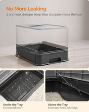 Feandrea Cat Litter Box Furniture with Storage for Indoor Use
