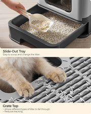 Feandrea Cat Litter Box Furniture with Storage for Indoor Use