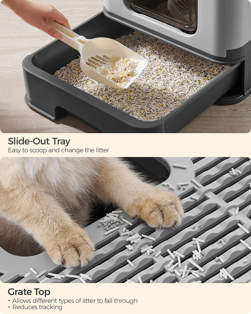 Feandrea Cat Litter Box Furniture with Storage for Indoor Use