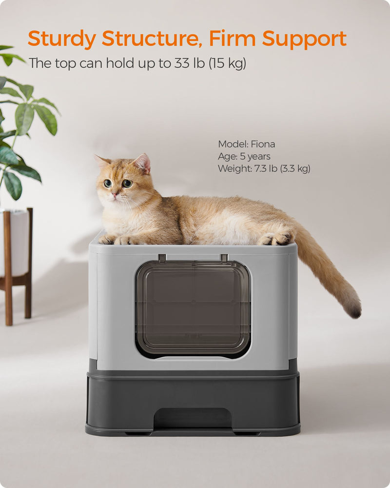Feandrea Cat Litter Box Furniture with Storage for Indoor Use