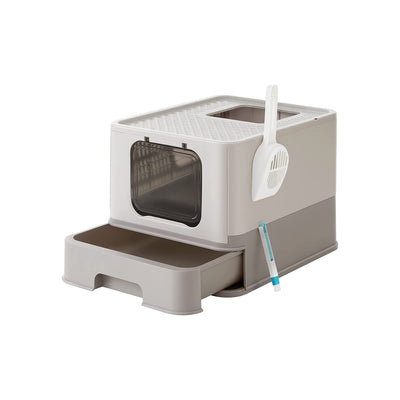 Covered Top Entry Cat Litter Box with Lid for Odour Control and Privacy by Feandrea