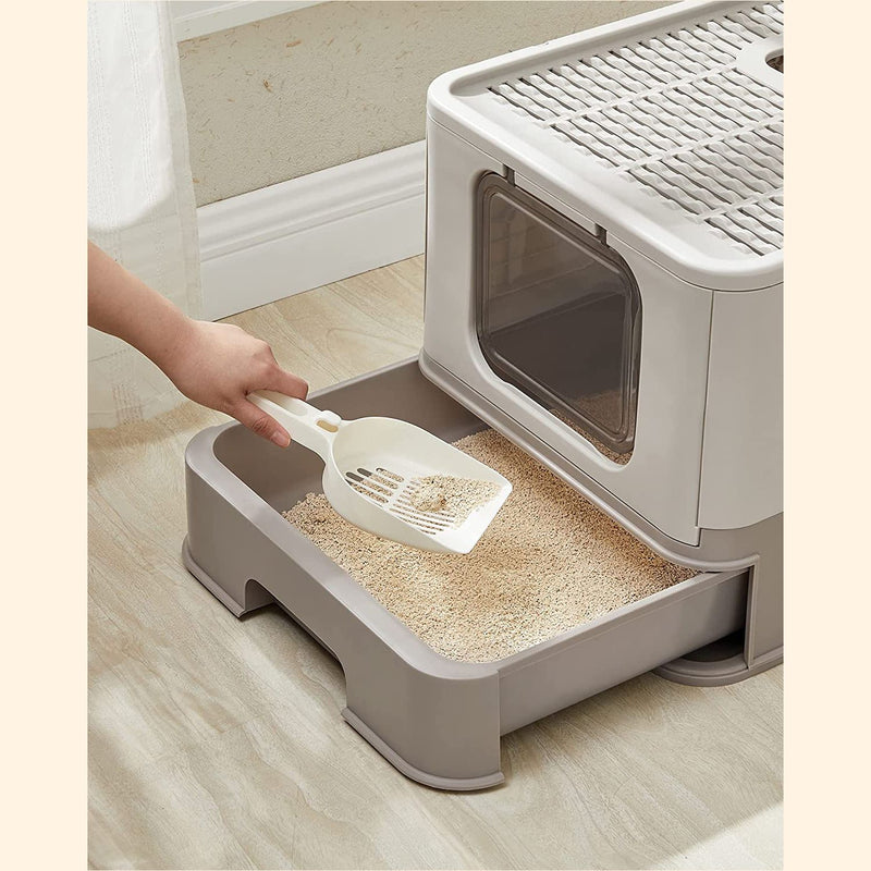 Covered Top Entry Cat Litter Box with Lid for Odour Control and Privacy by Feandrea