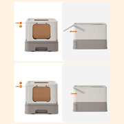 Covered Top Entry Cat Litter Box with Lid for Odour Control and Privacy by Feandrea