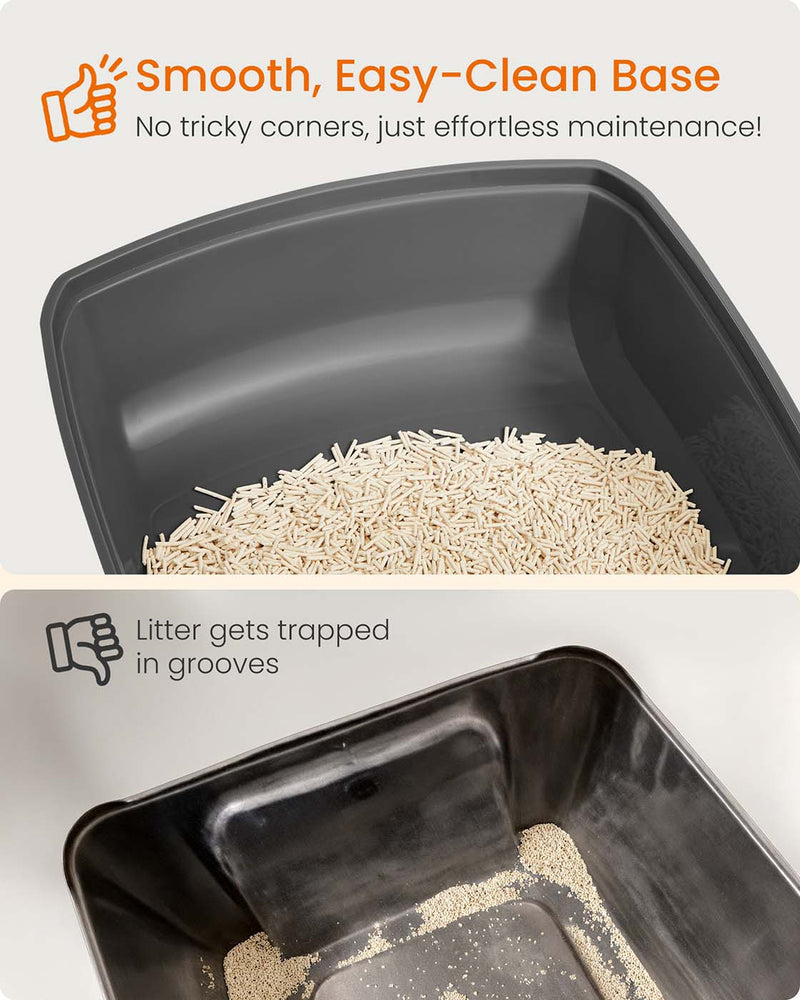 Included scoop shown next to the litter box