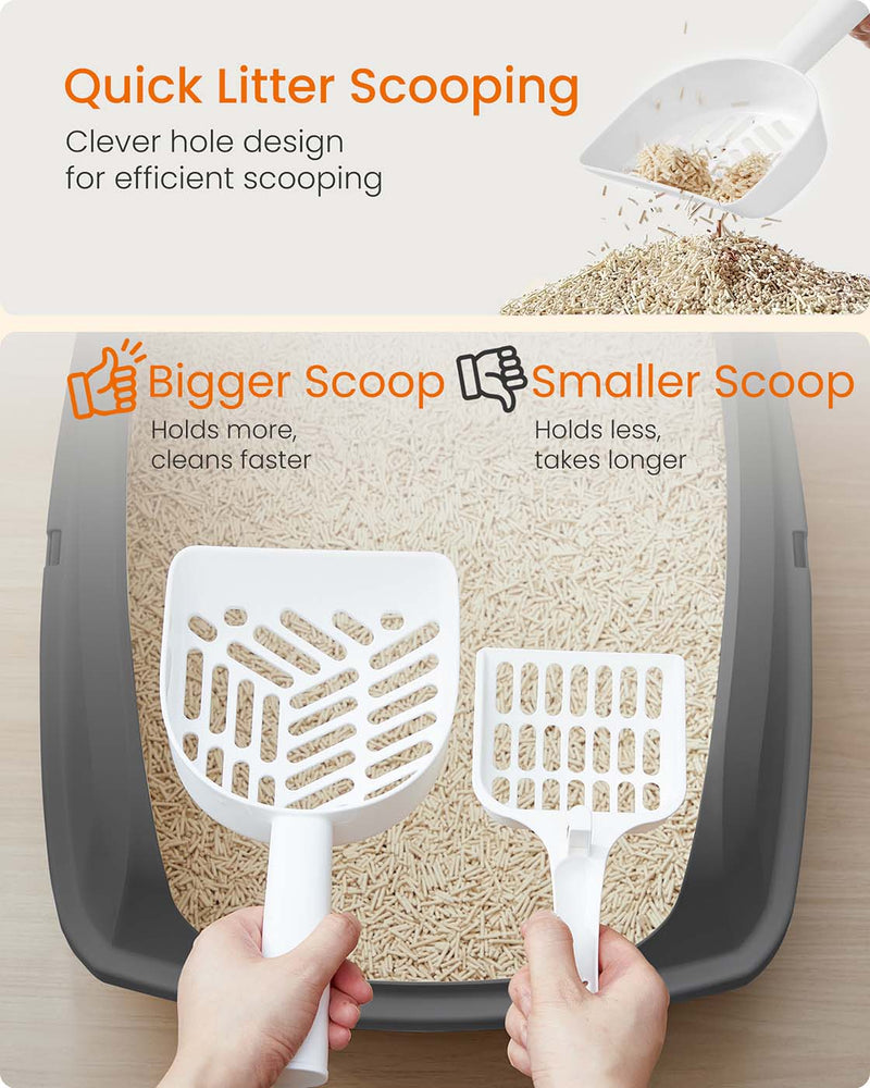 Open top view of the litter box