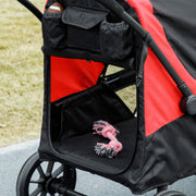 Easy Folding Pet Stroller for Large Dogs With Shock Absorb Frame and Safety Leashes by PawHut AOSOM